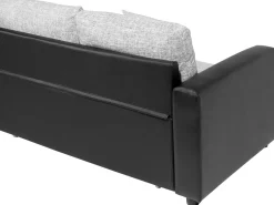 Beliani 3-Istuttava Kulmavuodesohva Kangas Vasenk. Harmaa/Musta Tampere Discount