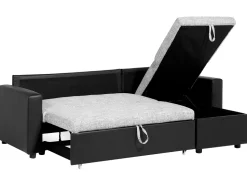 Beliani 3-Istuttava Kulmavuodesohva Kangas Vasenk. Harmaa/Musta Tampere Discount