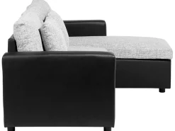 Beliani 3-Istuttava Kulmavuodesohva Kangas Vasenk. Harmaa/Musta Tampere Discount