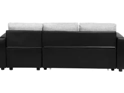 Beliani 3-Istuttava Kulmavuodesohva Kangas Vasenk. Harmaa/Musta Tampere Discount