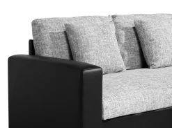 Beliani 3-Istuttava Kulmavuodesohva Kangas Vasenk. Harmaa/Musta Tampere Discount