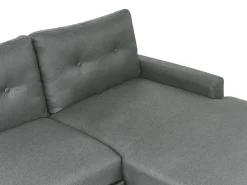 Beliani 4-Istuttava Kulmavuodesohva Säilytystilalla Vasenk. Tummanharmaa Flakk Shop