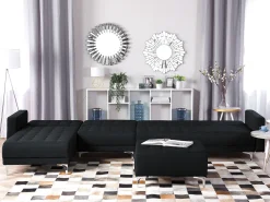 Beliani 5-Istuttava Kulmavuodesohva Kangas Oikeak. Grafiitinharmaa Aberdeen Flash Sale