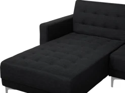 Beliani 5-Istuttava Kulmavuodesohva Kangas Oikeak. Grafiitinharmaa Aberdeen Flash Sale