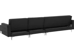 Beliani 5-Istuttava Kulmavuodesohva Ja Rahi Keinonahka Vasenk. Musta Aberdeen Best Sale