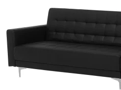 Beliani 5-Istuttava Kulmavuodesohva Ja Rahi Keinonahka Vasenk. Musta Aberdeen Best Sale
