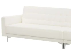 Beliani 5-Istuttava Kulmavuodesohva Keinonahka Vasenk. Valkoinen Aberdeen Best Sale