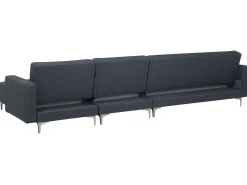 Beliani 5-Istuttava Kulmavuodesohva Ja Rahi Kangas Vasenk. Tummanharmaa Aberdeen Clearance