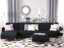 Beliani 5-Istuttava Kulmavuodesohva Ja Rahi Kangas Oikeak. Grafiitinharmaa Aberdeen Flash Sale