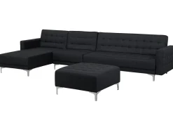 Beliani 5-Istuttava Kulmavuodesohva Ja Rahi Kangas Oikeak. Grafiitinharmaa Aberdeen Flash Sale