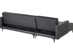 Beliani 4-Istuttava Kulmavuodesohva Ja Rahi Keinonahka Oikeak. Musta Aberdeen Store