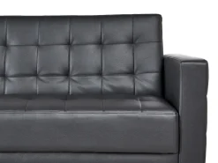 Beliani 4-Istuttava Kulmavuodesohva Ja Rahi Keinonahka Oikeak. Musta Aberdeen Store