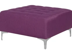 Beliani 4-Istuttava Kulmavuodesohva Ja Rahi Kangas Vasenk. Violetti Aberdeen Store