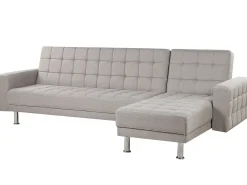 Beliani 4-Istuttava Kulmavuodesohva Kangas Vaaleanharmaa Nesset Online