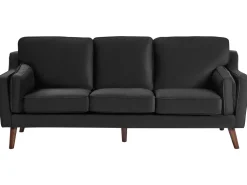 Beliani 3-Istuttava Musta Sohva Lokka Shop