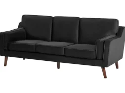 Beliani 3-Istuttava Musta Sohva Lokka Shop