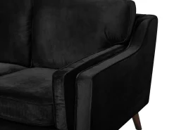 Beliani 2-Istuttava Musta Sohva Lokka Store