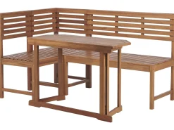 Beliani 4-Istuttava Parvekesetti Vaalea Akasiapuu Treia Clearance