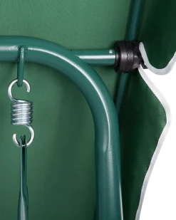 Beliani 3-Istuttava Puutarhakeinu Vihrea/Valkoinen Chaplin Fashion