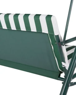 Beliani 3-Istuttava Puutarhakeinu Vihrea/Valkoinen Chaplin Fashion