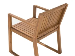 Beliani 8-Istuttava Puutarhapoytasetti Sini-Valkoraidallisilla Pehmusteilla Sassari Outlet