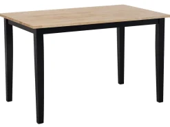 Beliani 4-Istuttava Ruokailuryhma Kumipuu Musta/Vaalea Puu Houston Sale