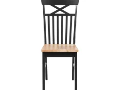 Beliani 4-Istuttava Ruokailuryhma Kumipuu Musta/Vaalea Puu Houston Sale