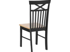 Beliani 4-Istuttava Ruokailuryhma Kumipuu Musta/Vaalea Puu Houston Sale