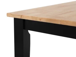 Beliani 4-Istuttava Ruokailuryhma Kumipuu Musta/Vaalea Puu Houston Sale