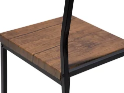 Beliani 6-Istuttava Ruokailuryhma Tumma Puu/Musta Laredo Flash Sale