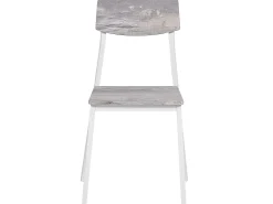 Beliani 4-Istuttava Ruokailuryhma Vaaleanharmaa/Valkoinen Bismarck Discount