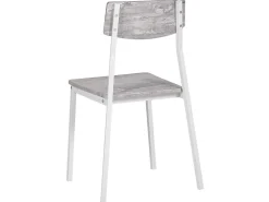 Beliani 4-Istuttava Ruokailuryhma Vaaleanharmaa/Valkoinen Bismarck Discount