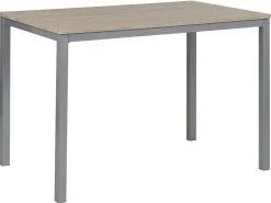 Beliani 4-Istuttava Ruokailuryhma Vaalea Puu/Harmaa Blumberg Discount