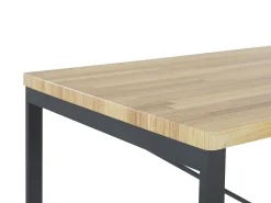 Beliani 4-Istuttava Ruokailuryhma Vaalea Puu/Musta Flixton Outlet