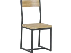 Beliani 4-Istuttava Ruokailuryhma Vaalea Puu/Musta Flixton Outlet