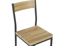 Beliani 4-Istuttava Ruokailuryhma Vaalea Puu/Musta Flixton Outlet