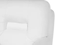 Beliani 2-Istuttava Saadettava Keinonahkainen Sohva Valkoinen Bergen Discount