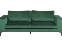 Beliani 3-Istuttava Samettisohva Vihrea Vadstena Best