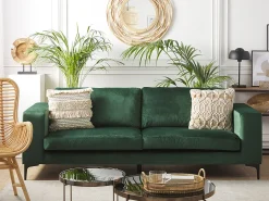 Beliani 3-Istuttava Samettisohva Vihrea Vadstena Best