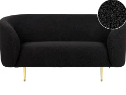 Beliani 2-Istuttava Sohva Buklee Musta Loen Shop