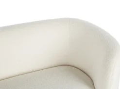 Beliani 3-Istuttava Sohva Buklee Valkoinen Loen Discount