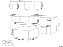 Beliani 3-Istuttava Sohva Ja Rahi Vakosametti Ruskeanharmaa Lemvig Online