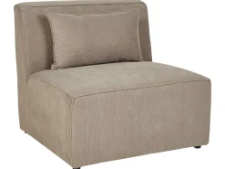 Beliani 3-Istuttava Sohva Ja Rahi Vakosametti Ruskeanharmaa Lemvig Online