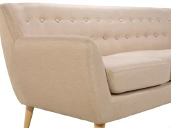 Beliani 3-Istuttava Sohva Kangas Beige Motala Cheap