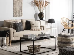 Beliani 2-Istuttava Sohva Kangas Beige Kalmar Shop