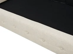 Beliani 3-Istuttava Sohva Kangas Beige Keskikokoinen Chesterfield New