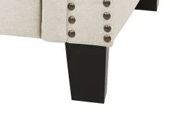 Beliani 3-Istuttava Sohva Kangas Beige Keskikokoinen Chesterfield New