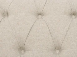 Beliani 3-Istuttava Sohva Kangas Beige Keskikokoinen Chesterfield New