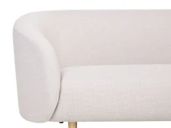 Beliani 2-Istuttava Sohva Kangas Beige/Kulta Loen Cheap