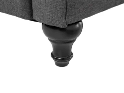 Beliani 3-Istuttava Sohva Kangas Harmaa Chesterfield Clearance